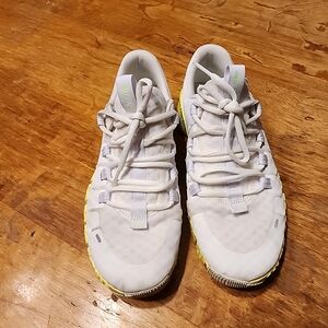 Nike White and Yellow Athletic Sneakers